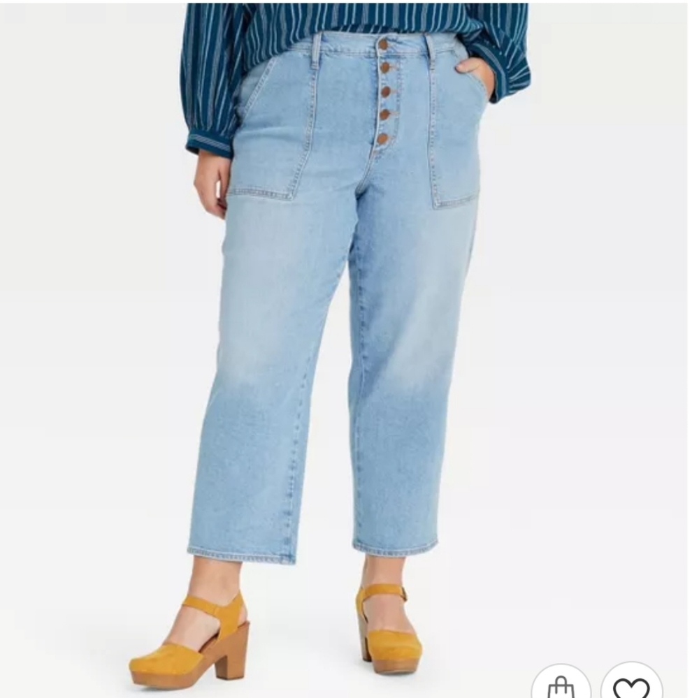 NWOT Universal Thread Cropped high rise jeans